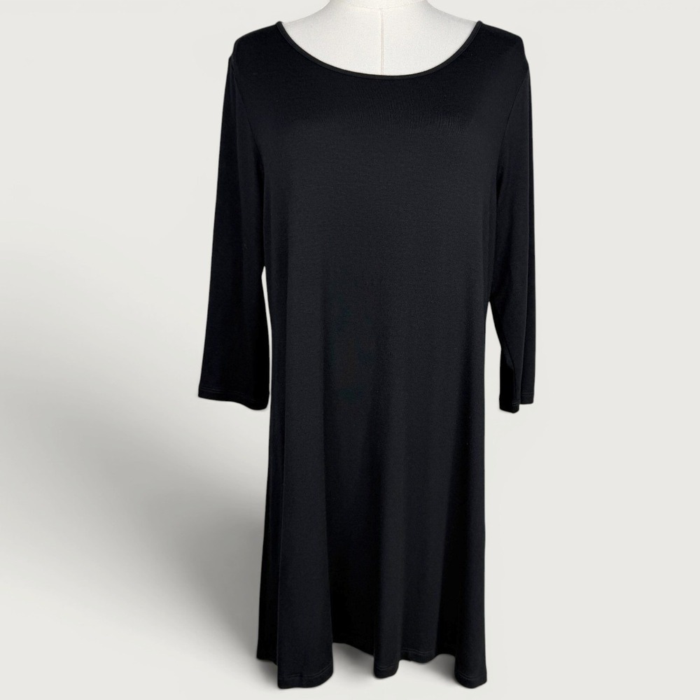 NWT Comfy USA Lagenlook Dress Size M Soft Minimalist Basics Travel Wear‎